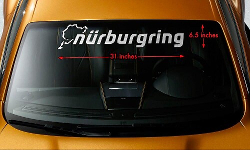 Adesivo in Vinile per Parabrezza Nürburgring per Auto