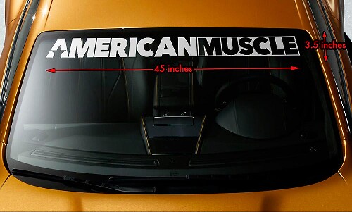 AMERICAN MUSCLE CAR MURICA Parabrezza Banner Premium Vinyl Decal Sticker 45x3.5