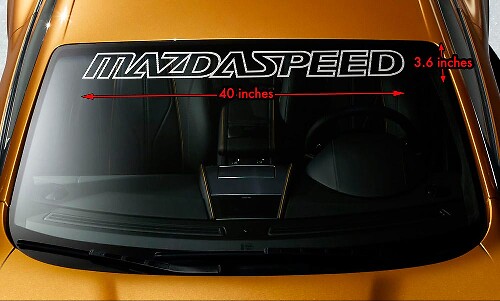 Adesivo in vinile per parabrezza Mazdaspeed per Mazda