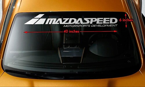 Adesivo striscia parasole Mazdaspeed Motorsports Development per parabrezza Mazda
