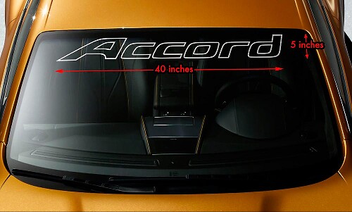 HONDA ACCORD OUTLINE Parabrezza Banner Vinyl Premium Decal Sticker 40