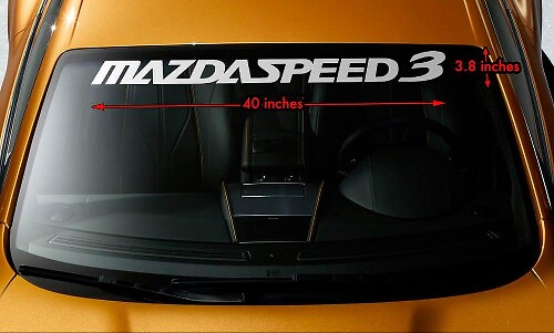 Adesivo in Vinile per Parabrezza Mazdaspeed 3 per Mazda