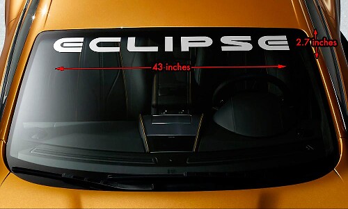 Adesivo in Vinile con Scritta Eclipse per Parabrezza Mitsubishi Eclipse