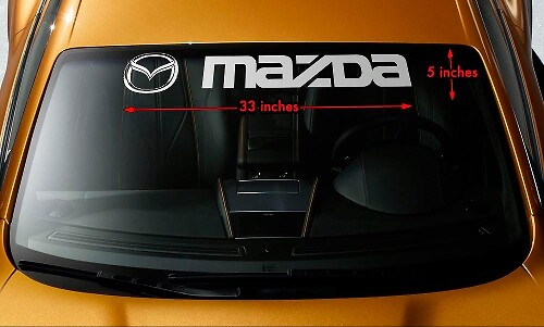 Adesivo in vinile con logo Mazda per parabrezza Mazda Mazda3