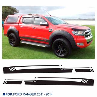 Adesivo in vinile con grafica a strisce laterali da 2 PC per adesivo ranger Ford Ranger 2014