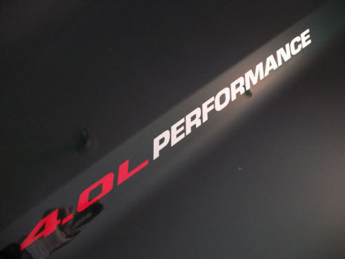 Adesivi in vinile per cofano ad alte prestazioni 4.0L per Jeep Wrangler