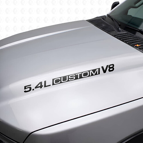 Adesivi in vinile personalizzati per cofano V8 5.4L per Musclecar F250/350 Expedition