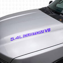 Adesivi in vinile personalizzati per cofano V8 5.4L per Musclecar F250/350 Expedition_2