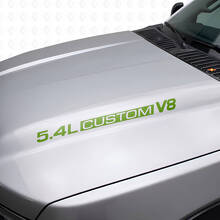 Adesivi in vinile personalizzati per cofano V8 5.4L per Musclecar F250/350 Expedition_3