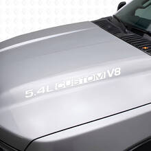 Adesivi in vinile personalizzati per cofano V8 5.4L per Musclecar F250/350 Expedition_5