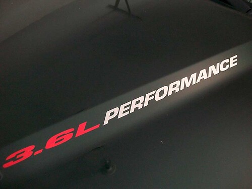 Adesivo in Vinile per Cofano Performance 3.6L per Chevrolet Camaro RS 2010-2020