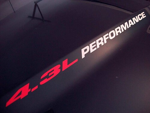 Set di Adesivi in Vinile per Cofano Performance 4.3L per GMC Sierra 1500 e Chevy Silverado 1500