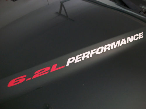 6.2L PERFORMANCE Decalcomanie in vinile per cofano 2010 2011 2012 Chevrolet Camaro SS RS LS3