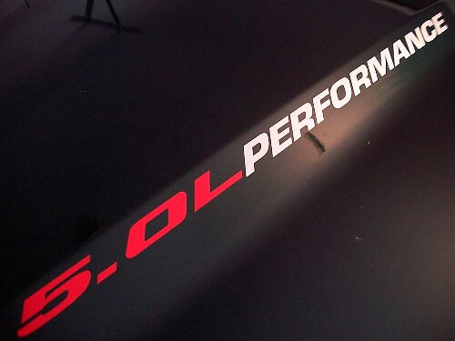 Set di adesivi in vinile per cofano 5.0L Performance per Musclecar Truck