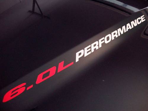 6.0L PERFORMANCE Decalcomanie per cofano motore Ford F250 F350 Powerstroke Turbo Diesel