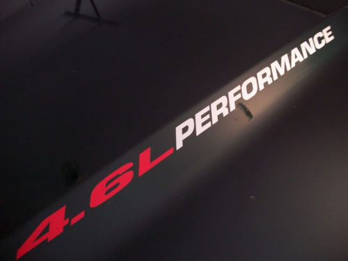 Adesivi in Vinile per Cofano 4.6L Performance per Musclecar V8 Auto e Camion