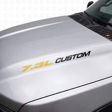 Set di decalcomanie in vinile personalizzate per cofano 7.3L per Musclecar truck F250 F350_10