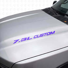 Set di decalcomanie in vinile personalizzate per cofano 7.3L per Musclecar truck F250 F350_2