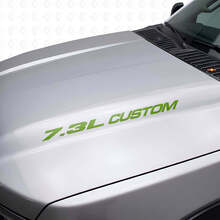 Set di decalcomanie in vinile personalizzate per cofano 7.3L per Musclecar truck F250 F350_3