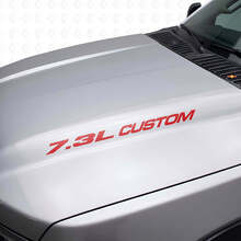 Set di decalcomanie in vinile personalizzate per cofano 7.3L per Musclecar truck F250 F350_4