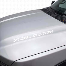 Set di decalcomanie in vinile personalizzate per cofano 7.3L per Musclecar truck F250 F350_5