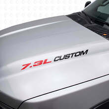 Set di decalcomanie in vinile personalizzate per cofano 7.3L per Musclecar truck F250 F350_9