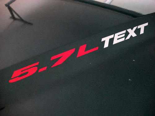 Adesivo personalizzato cofano 5.7L coppia per Dodge Ram, Charger, Challenger