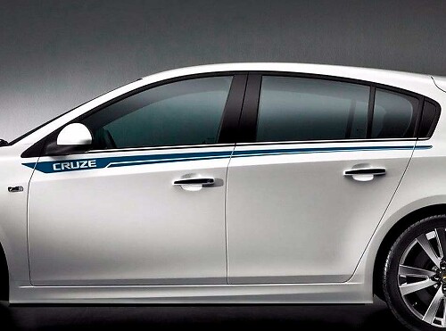 Set di adesivi in vinile per strisce laterali porte per Chevrolet Cruze
