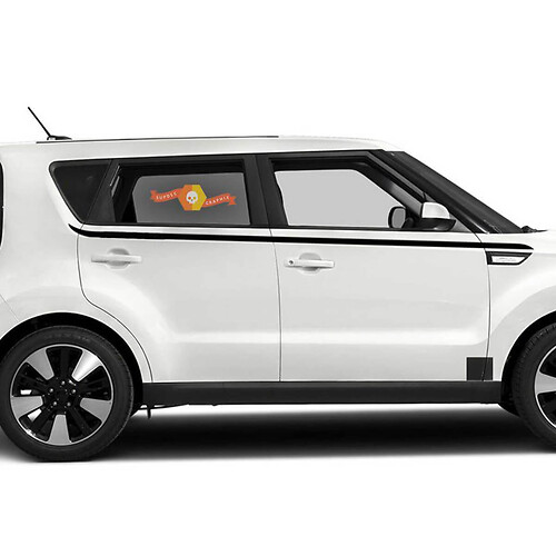 Decalcomanie per adesivi grafici a strisce sul pannello oscillante laterale per Kia Soul 2008-2020
