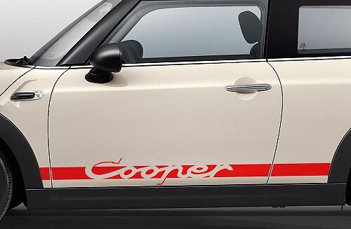 Mini Cooper S F56 2014-2016 - grafica strisce laterali Porsche Carrera RS style-1