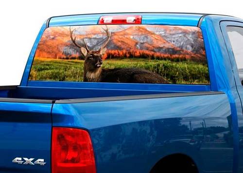 Cervo montagne natura Lunotto Decal Sticker Pickup Truck SUV Car