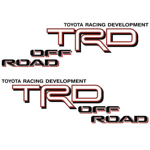 Adesivo in Vinile Laterale TRD Off Road per il Cassone Toyota Tacoma