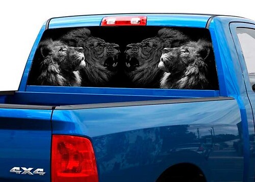 Leone calmo e nodoso Lunotto posteriore Decal Sticker Pick-up Truck SUV Car