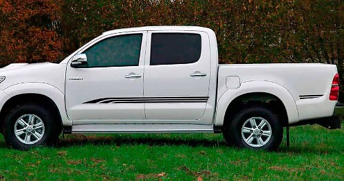 Set di Adesivi in Vinile Strisce Laterali Accent per Toyota Hilux 2015