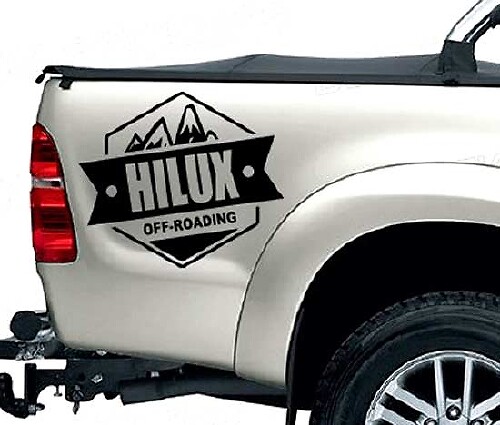 2 PC ADESIVO POSTERIORE hilux off road DECAL PER TOYOTA HILUX decalcomanie badge dettaglio adesivo