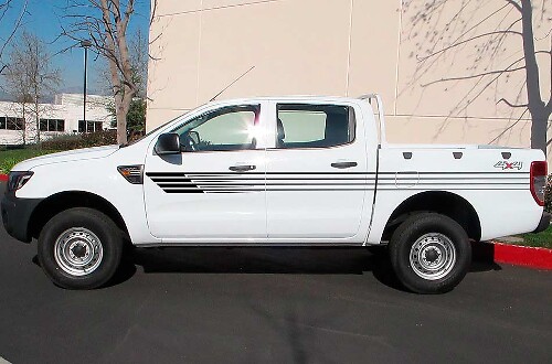 Adesivo Vinilico con Strisce Laterali Coniche per Ford Ranger 2012-2020