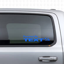 Powered By con testo personalizzato Coppia di adesivi in vinile per finestrino laterale per Dodge Ram_2