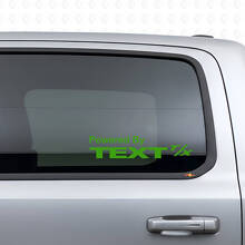 Powered By con testo personalizzato Coppia di adesivi in vinile per finestrino laterale per Dodge Ram_3