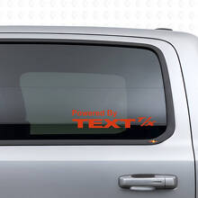 Powered By con testo personalizzato Coppia di adesivi in vinile per finestrino laterale per Dodge Ram_4