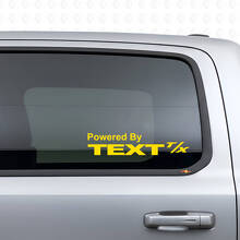 Powered By con testo personalizzato Coppia di adesivi in vinile per finestrino laterale per Dodge Ram_5