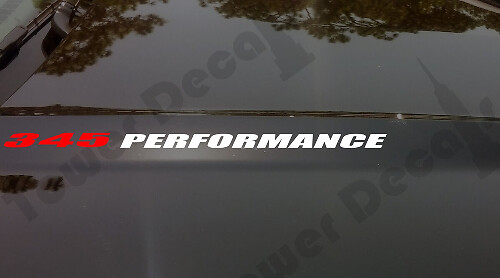 Set di adesivi in vinile per cofano 345 Performance per Dodge Ram Charger e Magnum