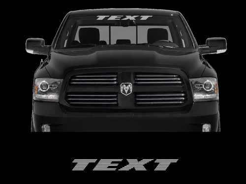 Testo personalizzato 30 DODGE Parabrezza anteriore Finestra Striscione Decal Sticker Dodge ram