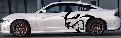 Adesivo Vinil Logo Hellcat Laterale per Dodge Charger Hellcat 2015-2023