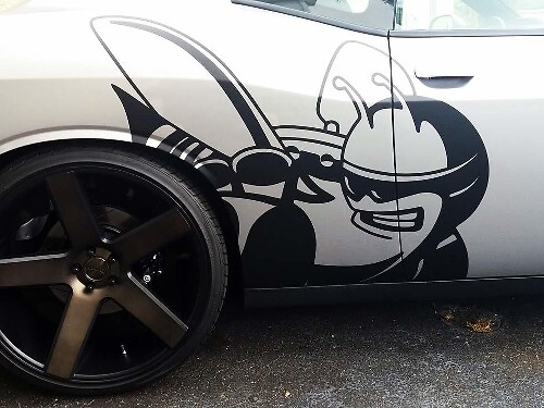 Kit di adesivi laterali in vinile con logo Tribal Bee per Dodge Challenger