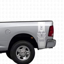 Kit di Adesivi in Vinile a Strisce Stile Hemi Laterali Posteriori e Cofano per Dodge Ram 1500 2500_4