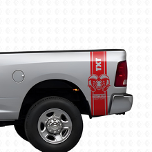 Kit Adesivi in Vinile Strisce Laterali Posteriori Personalizzate Hemi per Dodge Ram 1500 2500_4