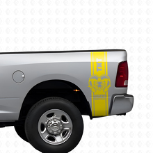 Kit Adesivi in Vinile Strisce Laterali Posteriori Personalizzate Hemi per Dodge Ram 1500 2500_6