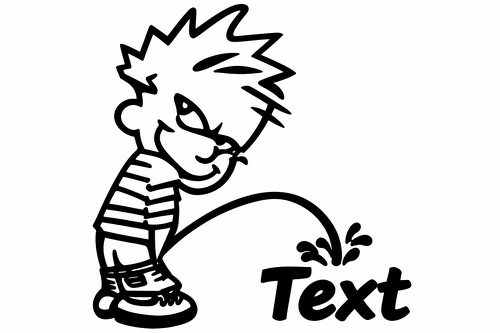Funny Cartoon Text — Adesivo in vinile (universale)