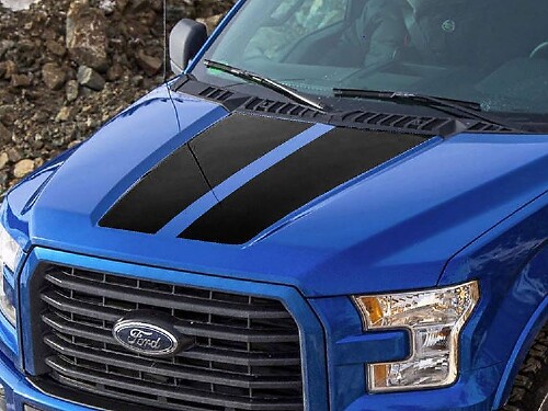 Ford F-150 2015-2016 adesivo grafico a strisce per cofano F150 adesivo 4
