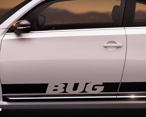 Adesivo Vinile Strisce Laterali per Volkswagen Beetle 2013-2016